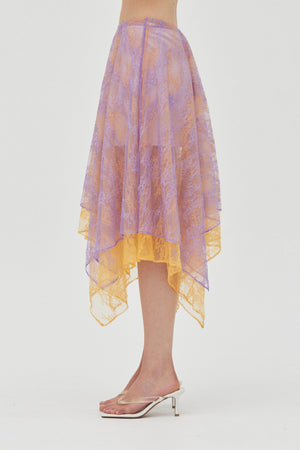 Lavender & Mango Reflect Handkerchief Skirt