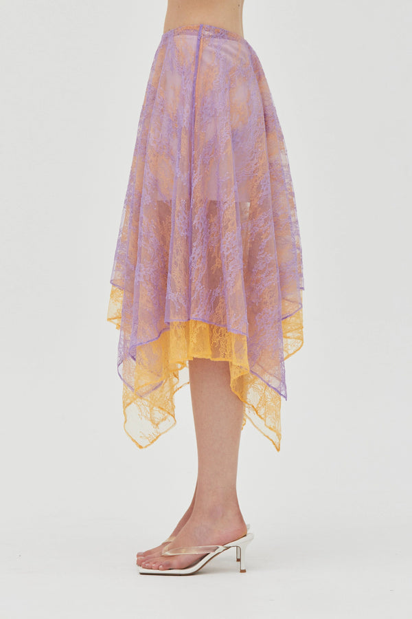 Lavender & Mango Reflect Handkerchief Skirt