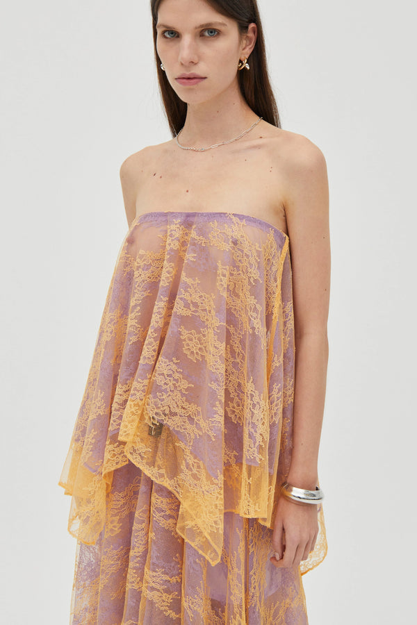 Lavender & Mango Reflect Strapless Top