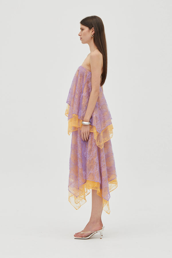 Lavender & Mango Reflect Strapless Top