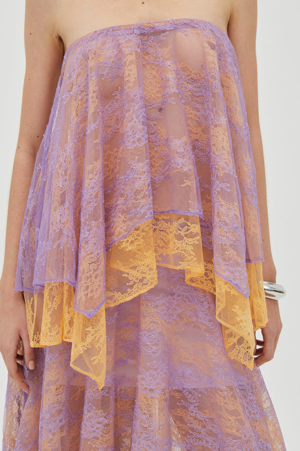 Lavender & Mango Reflect Strapless Top