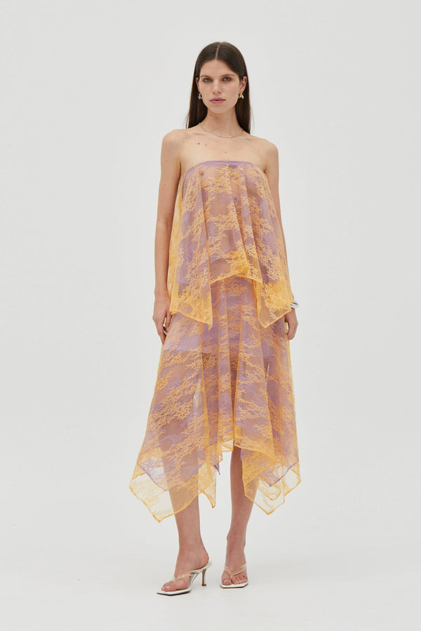 Lavender & Mango Reflect Strapless Top