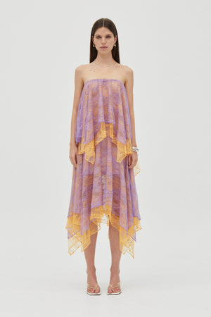 Lavender & Mango Reflect Strapless Top