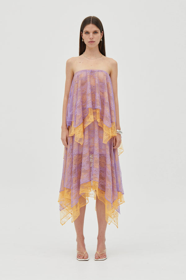Lavender & Mango Reflect Strapless Top