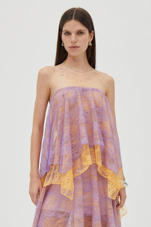Lavender & Mango Reflect Strapless Top
