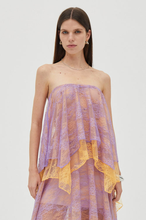 Lavender & Mango Reflect Strapless Top