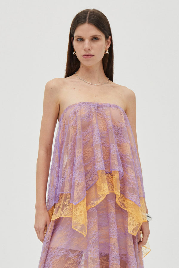 Lavender & Mango Reflect Strapless Top