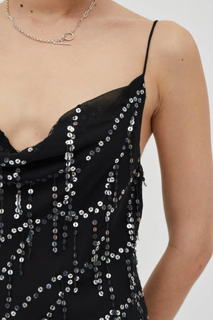 Afterdark Refract Bias Maxi Dress