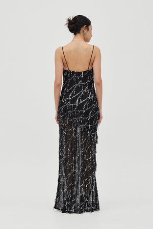 Afterdark Refract Bias Maxi Dress
