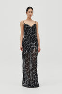 Afterdark Refract Bias Maxi Dress