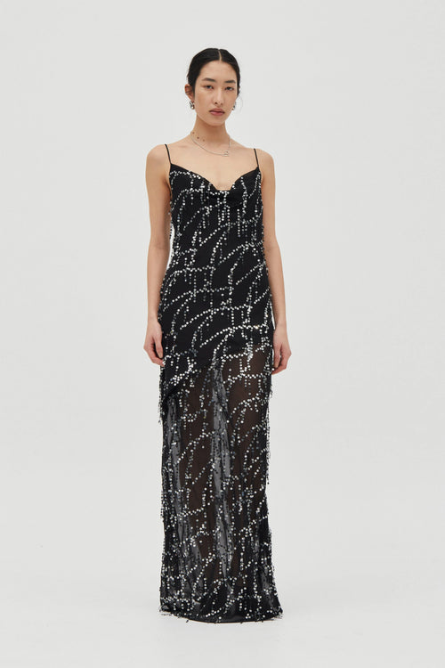 Afterdark Refract Bias Maxi Dress