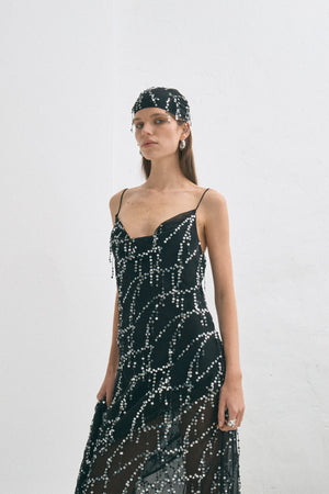 Afterdark Refract Bias Maxi Dress