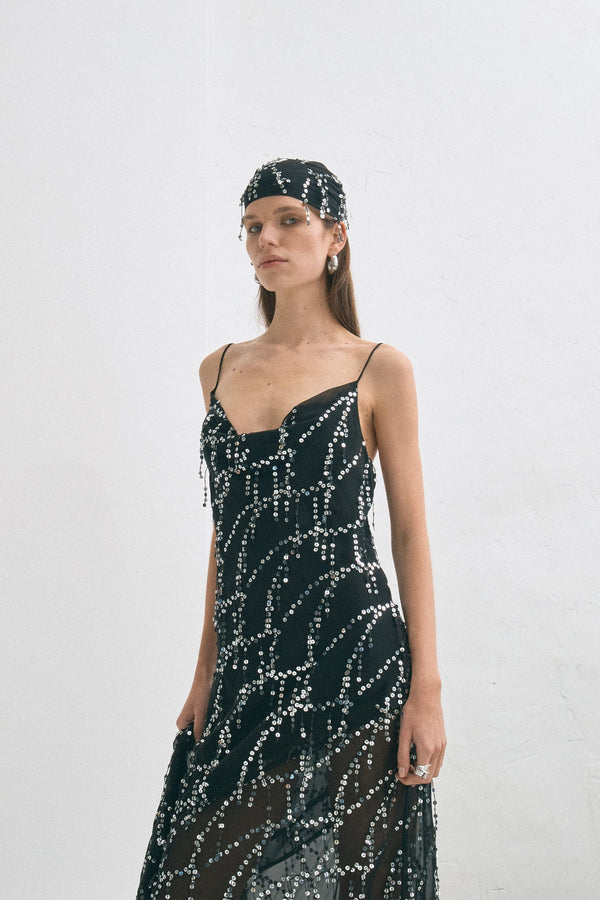 Afterdark Refract Bias Maxi Dress