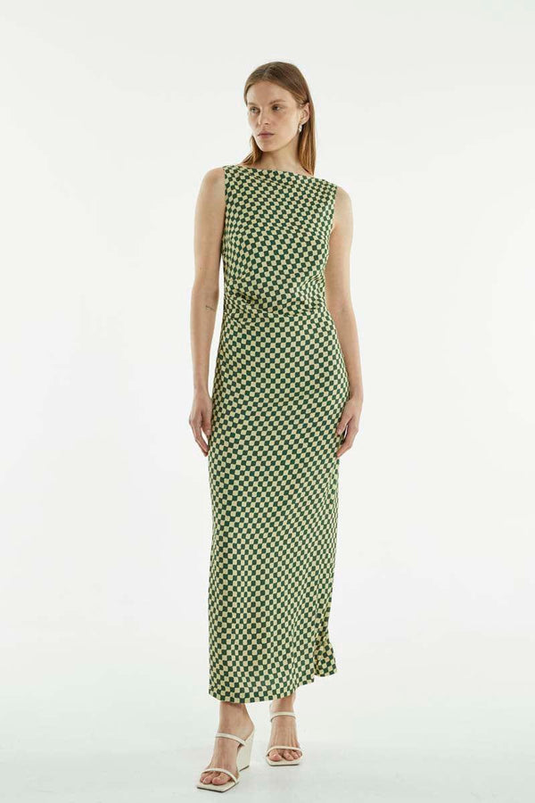 Retrospect Tuck Maxi Dress
