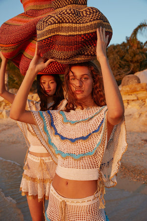 Rima Scalloped Mini Skirt