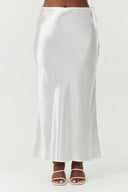 Satin Bias Tie Side Skirt