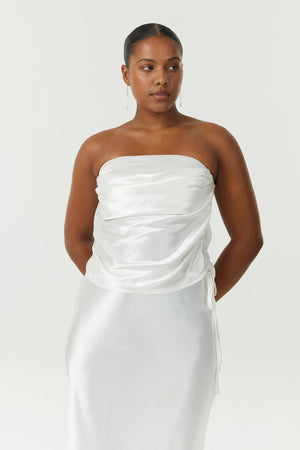 Satin Drape Bustier