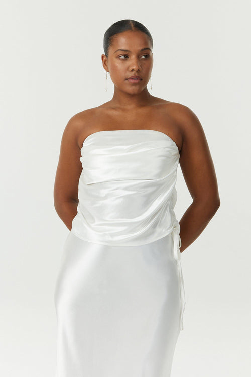 Satin Drape Bustier