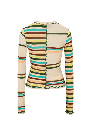 Nita Multi Printed Patchwork Knit Top