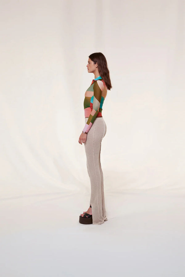Duo Sun-Ray Printed Polo Top