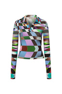 Duo Kaleidoscope Printed Knit Top