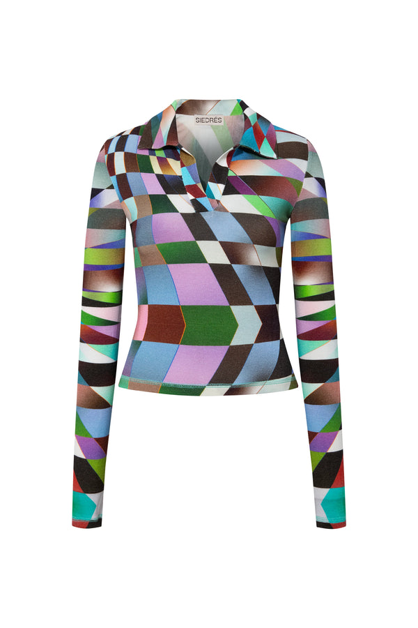 Duo Kaleidoscope Printed Knit Top