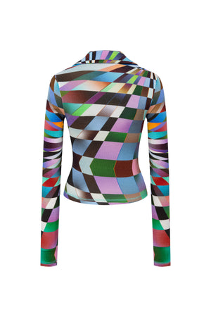 Duo Kaleidoscope Printed Knit Top