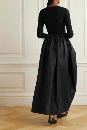 Black Aurora Maxi Dress With Rose Detail