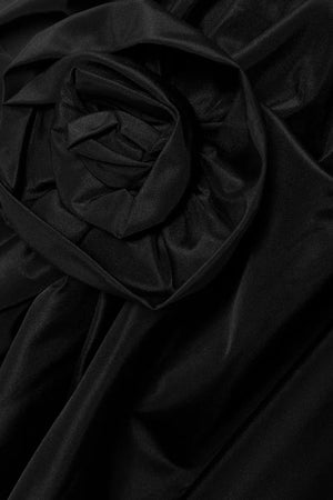 Black Aurora Maxi Dress With Rose Detail