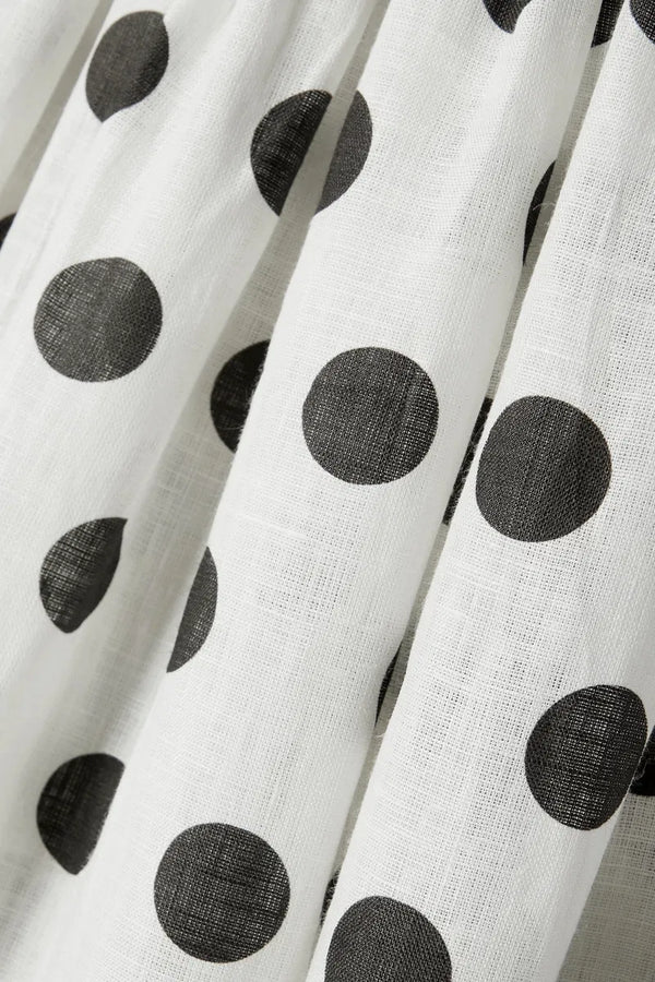 Polka Dot Picnic Linen Dress
