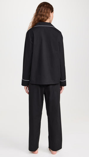 Black Rose Cotton Pajama Set