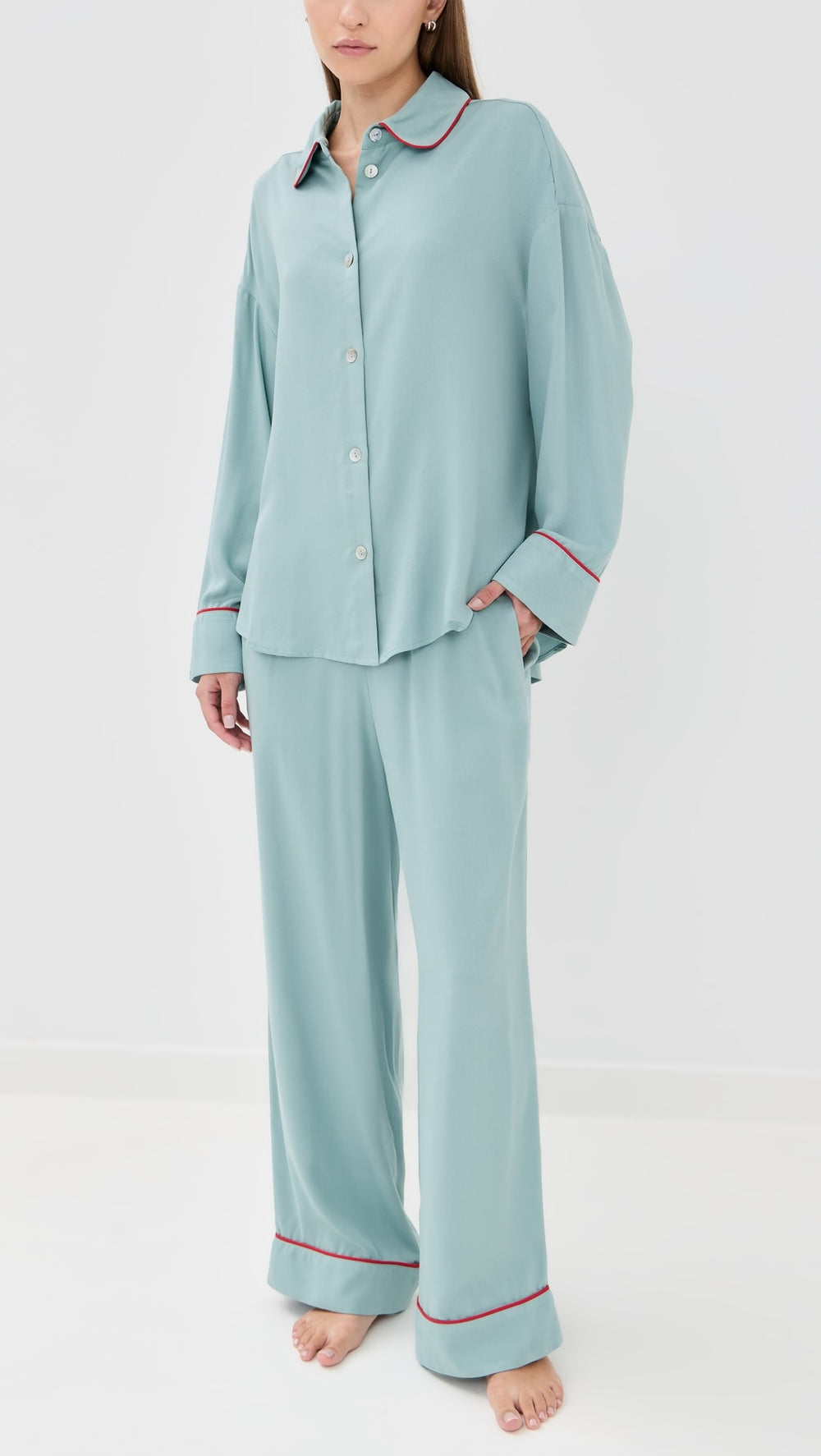 Dove Blue Pastelle Oversized Pants