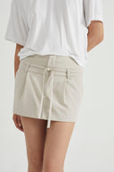 Tie Up Tailored Mini Skirt