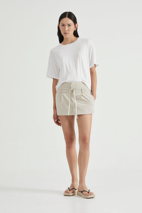 Tie Up Tailored Mini Skirt