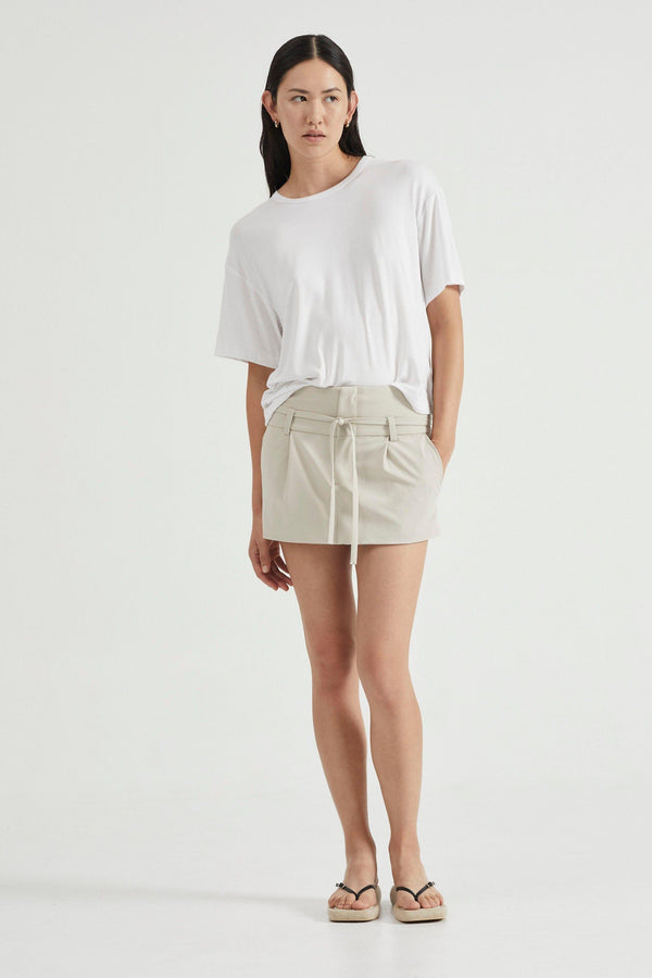 Tie Up Tailored Mini Skirt