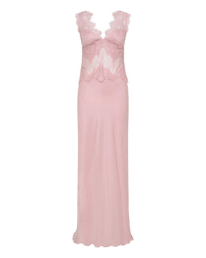 Rosé Visions Lace Floor Length Dress