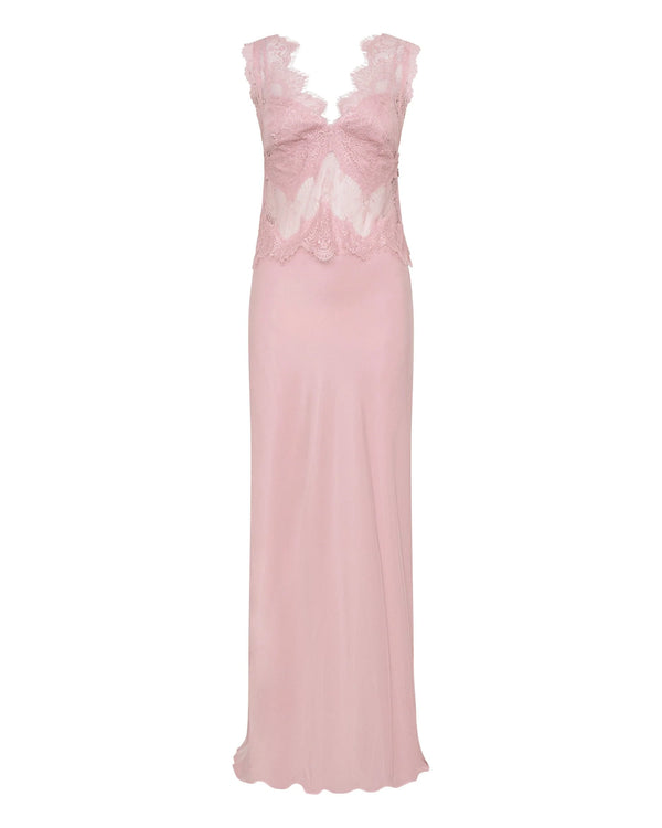 Rosé Visions Lace Floor Length Dress