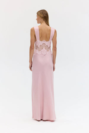 Rosé Visions Lace Floor Length Dress