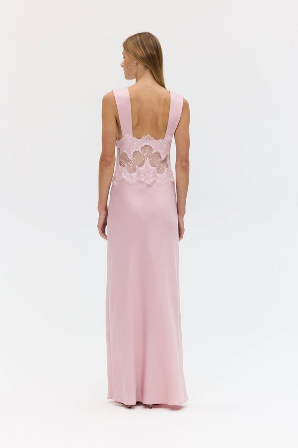 Rosé Visions Lace Floor Length Dress