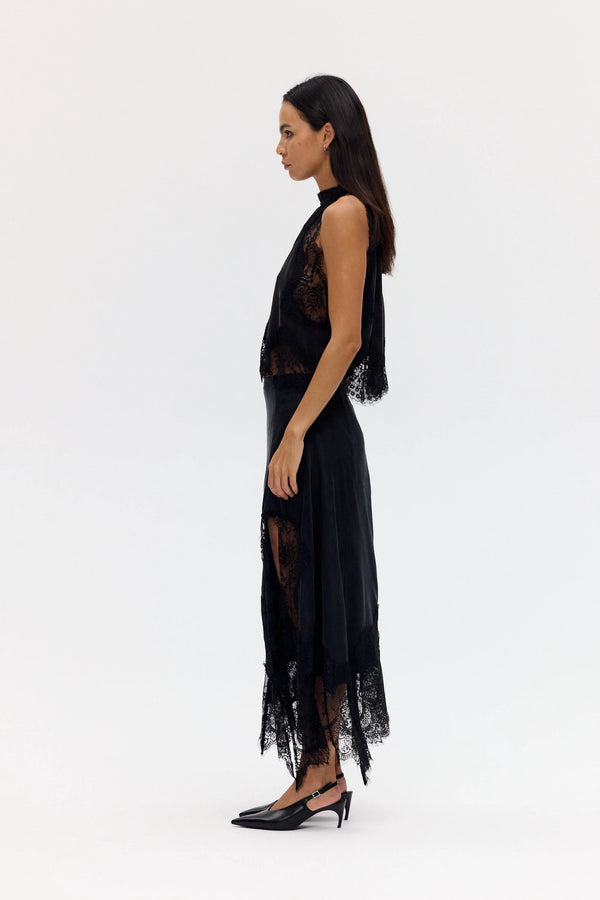Ebony Visions Lace Hankerchief Skirt