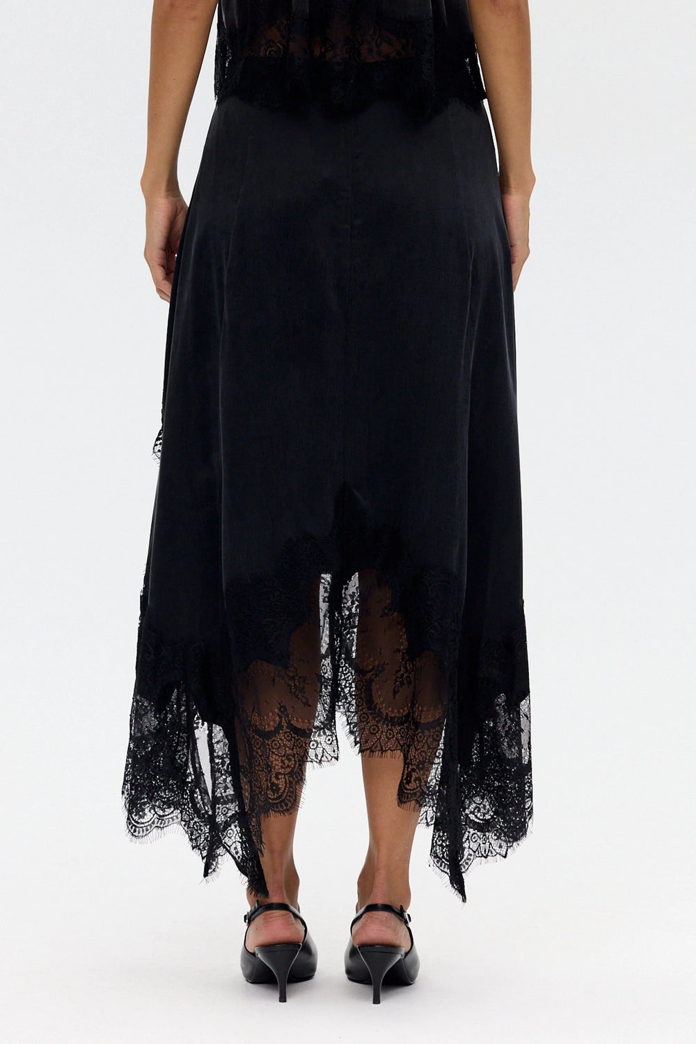 Ebony Visions Lace Hankerchief Skirt