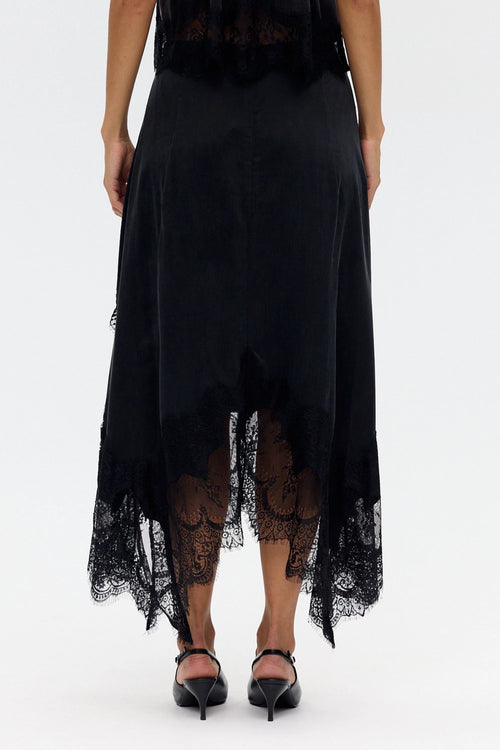 Ebony Visions Lace Hankerchief Skirt
