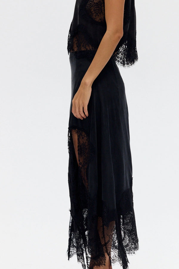 Ebony Visions Lace Hankerchief Skirt