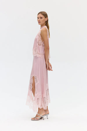 Rosé Visions Lace Hankerchief Skirt