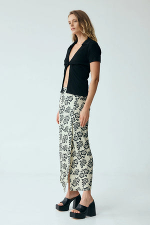 Black Waffle Twist Shirt