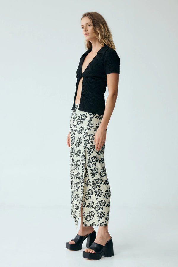 Black Waffle Twist Shirt